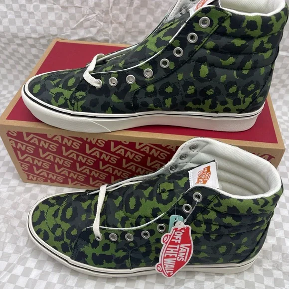 Vans Men’s Comfycush Sk8-Hi Leopard Cactus Scarab Sneakers VN0A3WMB9L9